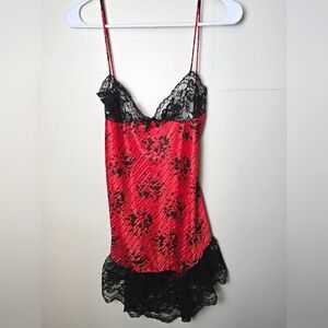 Women's Stroke Of Midnight Vintage Nightie Lace Lingerie, Size S/M